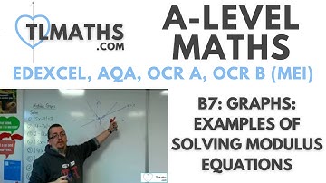 A-Level Maths: B7-09 Graphs: Examples of Solving Modulus Equations