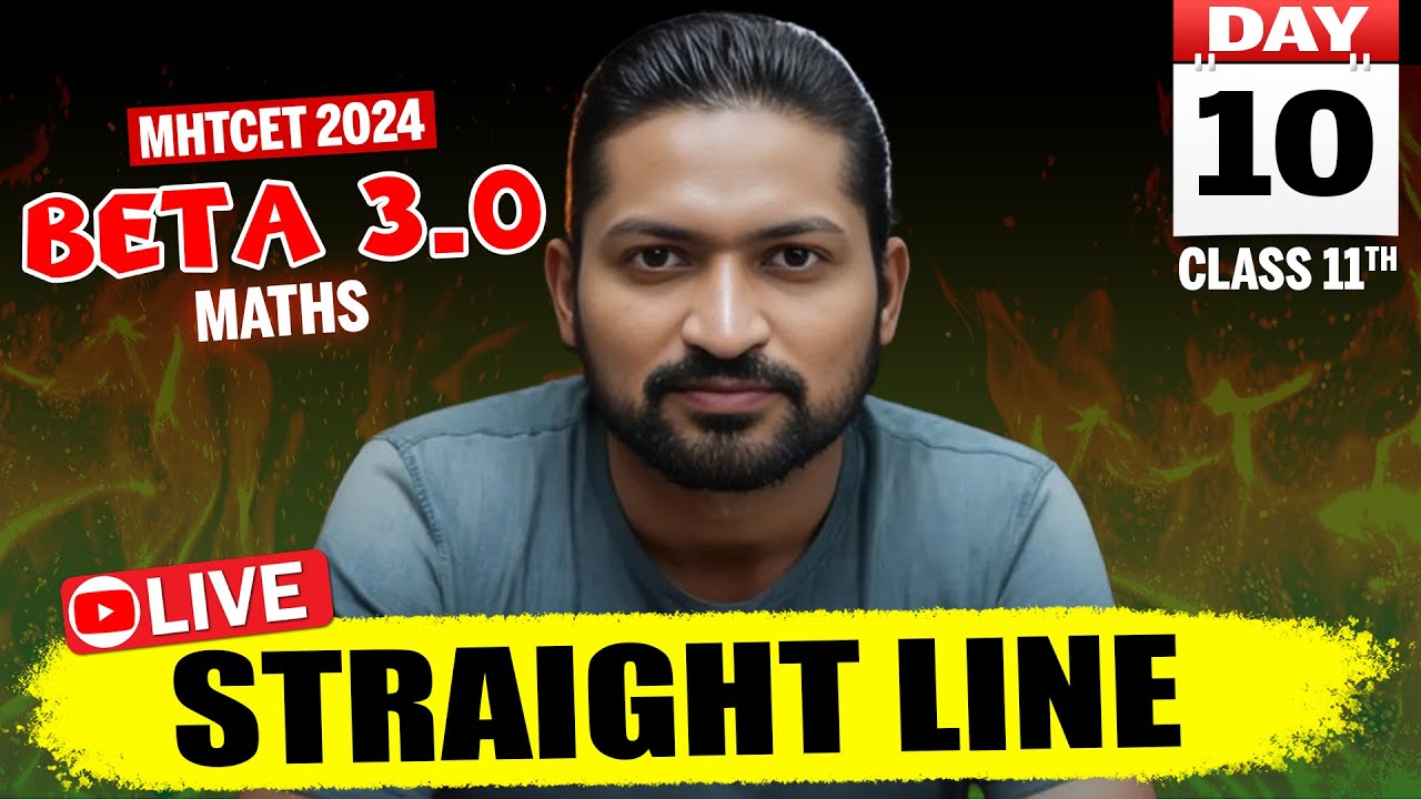 Straight lines : Class 11 | MHTCET 2024 | GanitAnk Beta 3.0 