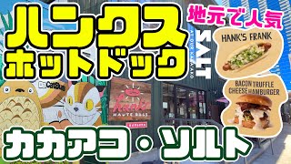 【ハワイの絶品グルメ】🇺🇸アメリカ大統領も来た「地元で人気のお店」カカアコ観光・ソルトの行き方 「🌭ハンクスホットドック・ハンバーガー」SALT  ウォールアート 節約人気ランチ ハンクスオートドッグ