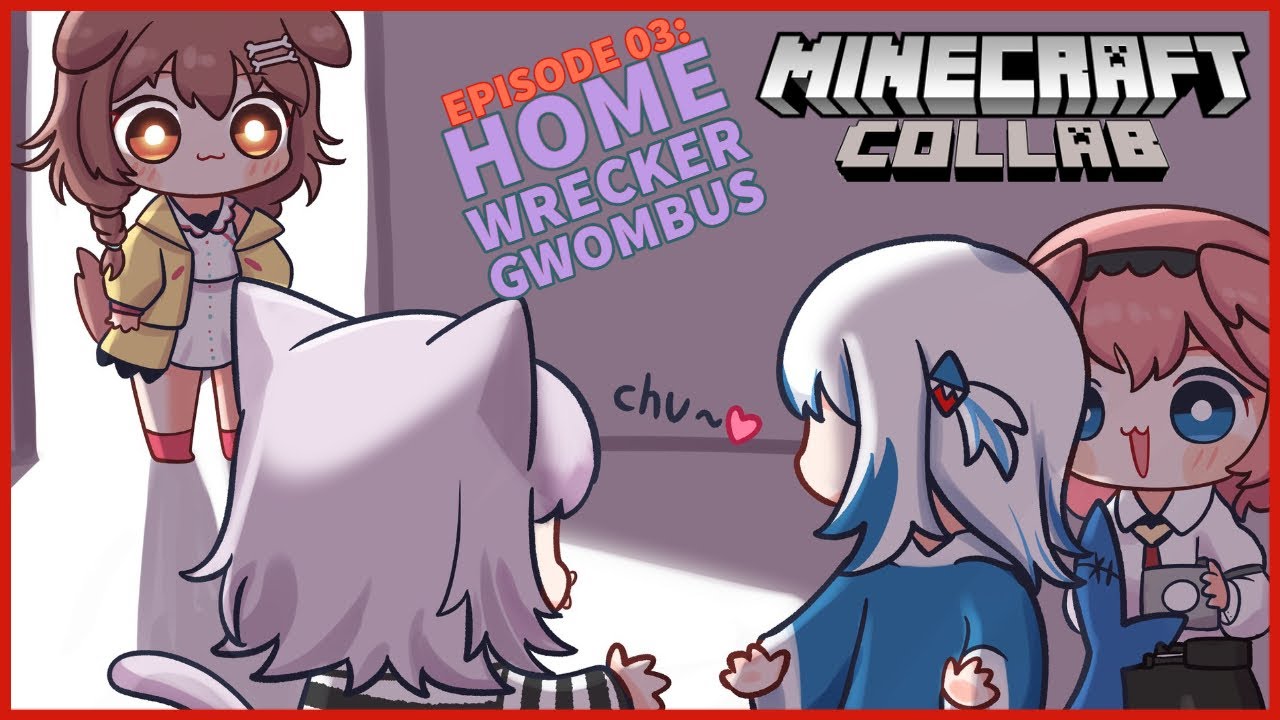 Гура не может перестать совершать преступления при участии Луи и Окая【Minecraft】