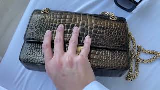 My ultra Rare exotic Chanel 2.55 alligator metallic gold flap bag