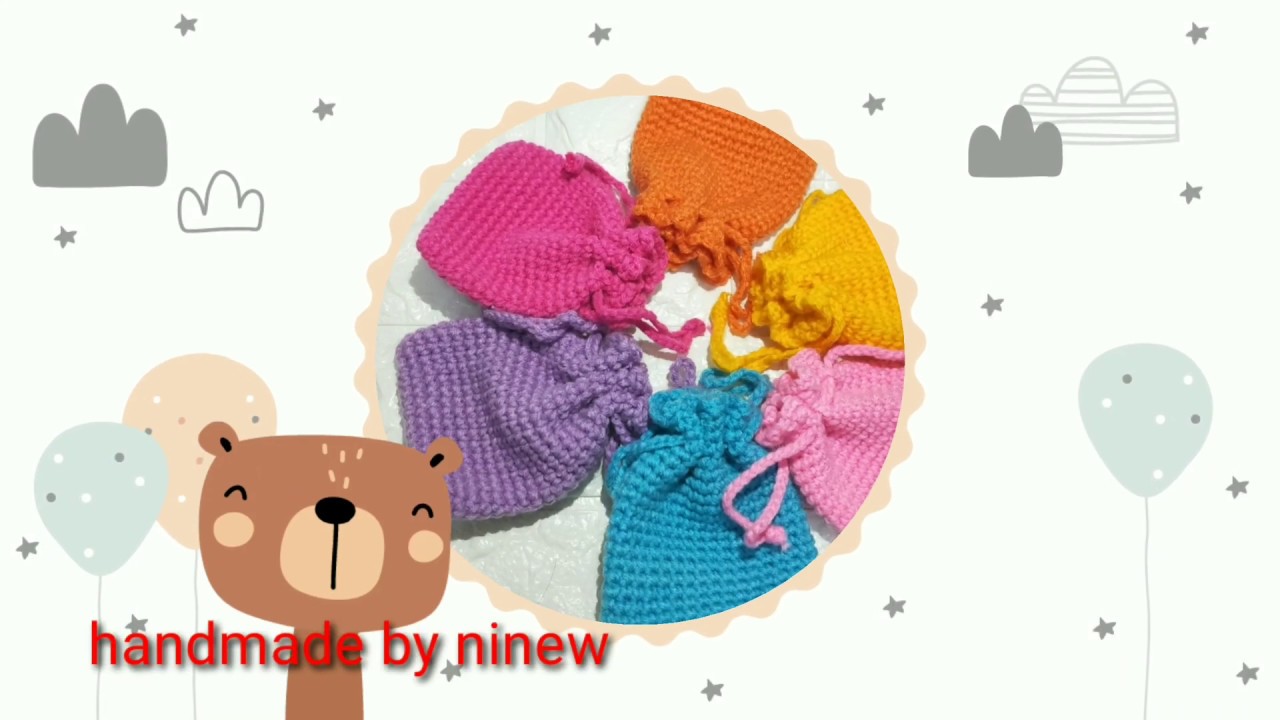 กระเป๋าหูรูดใบเล็ก #สอนถัก