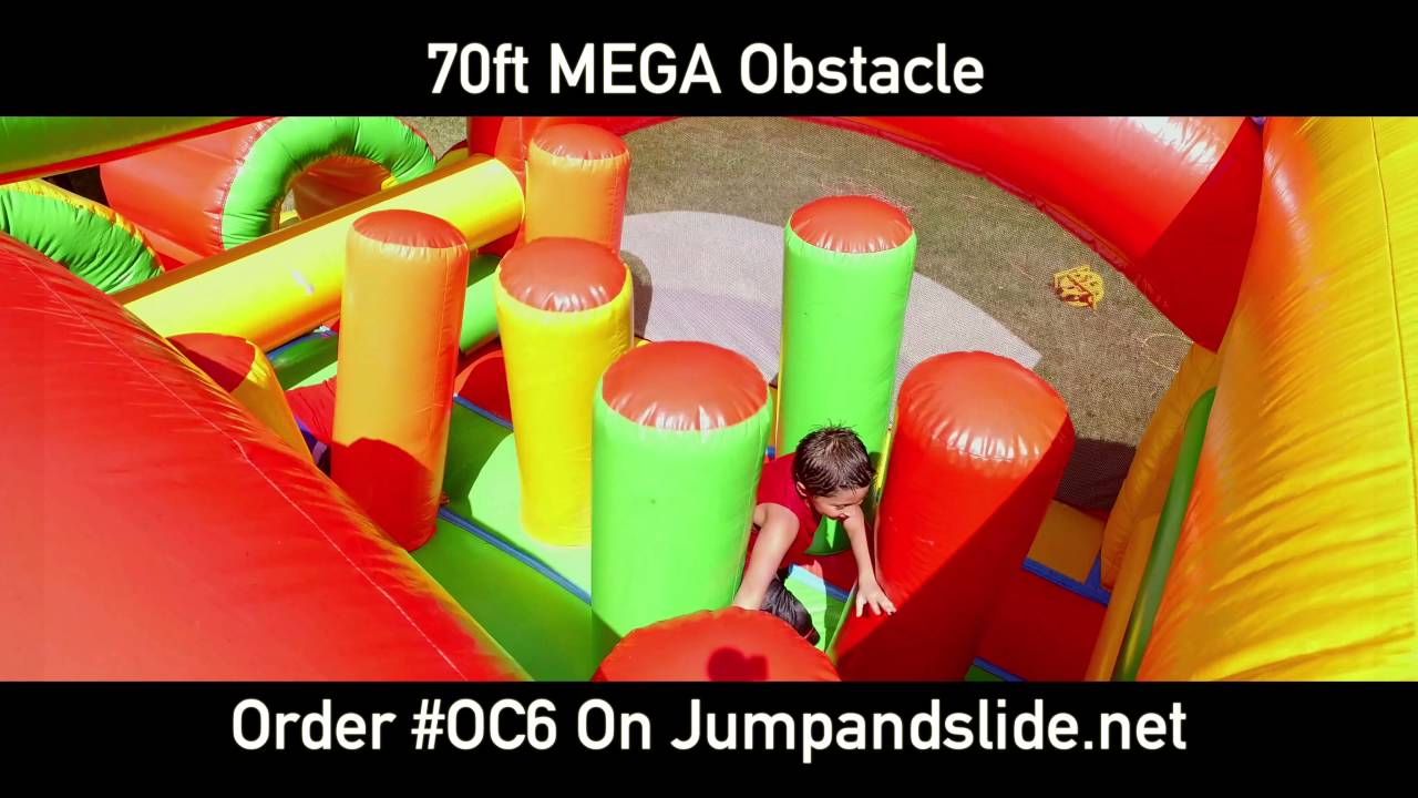 70ft Mega Obstacle Course Long Island, NY - www.JumpAndSlide.net