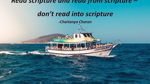 Read scripture and read from scripture – don’t read into scripture Gita 16 24 || Chaitanya Charan