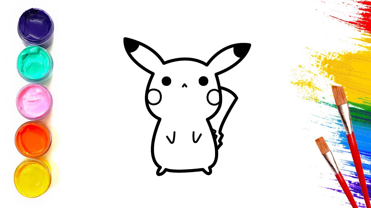 Vẽ Pikachu cute đơn giản nhất - Pokemon dễ thương đẹp... - youtube