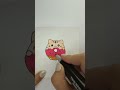 Making a Cute Cat Donut Sticker 🍩✨ DIY Kawaii Sticker | #craft #shorts | LoveAndColor Art