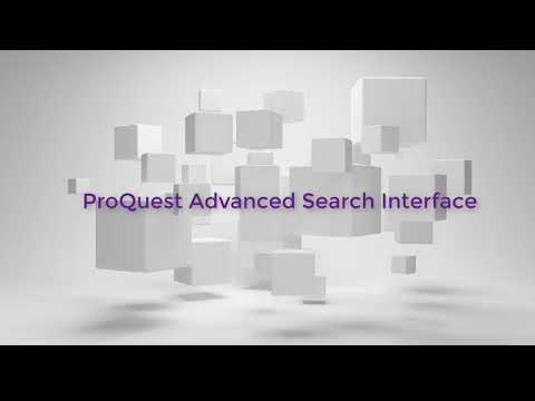 ProQuest Advanced Search Interface