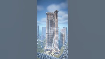 Building a Modern Skyscraper Hotel in Minecraft! #minecraftbuild