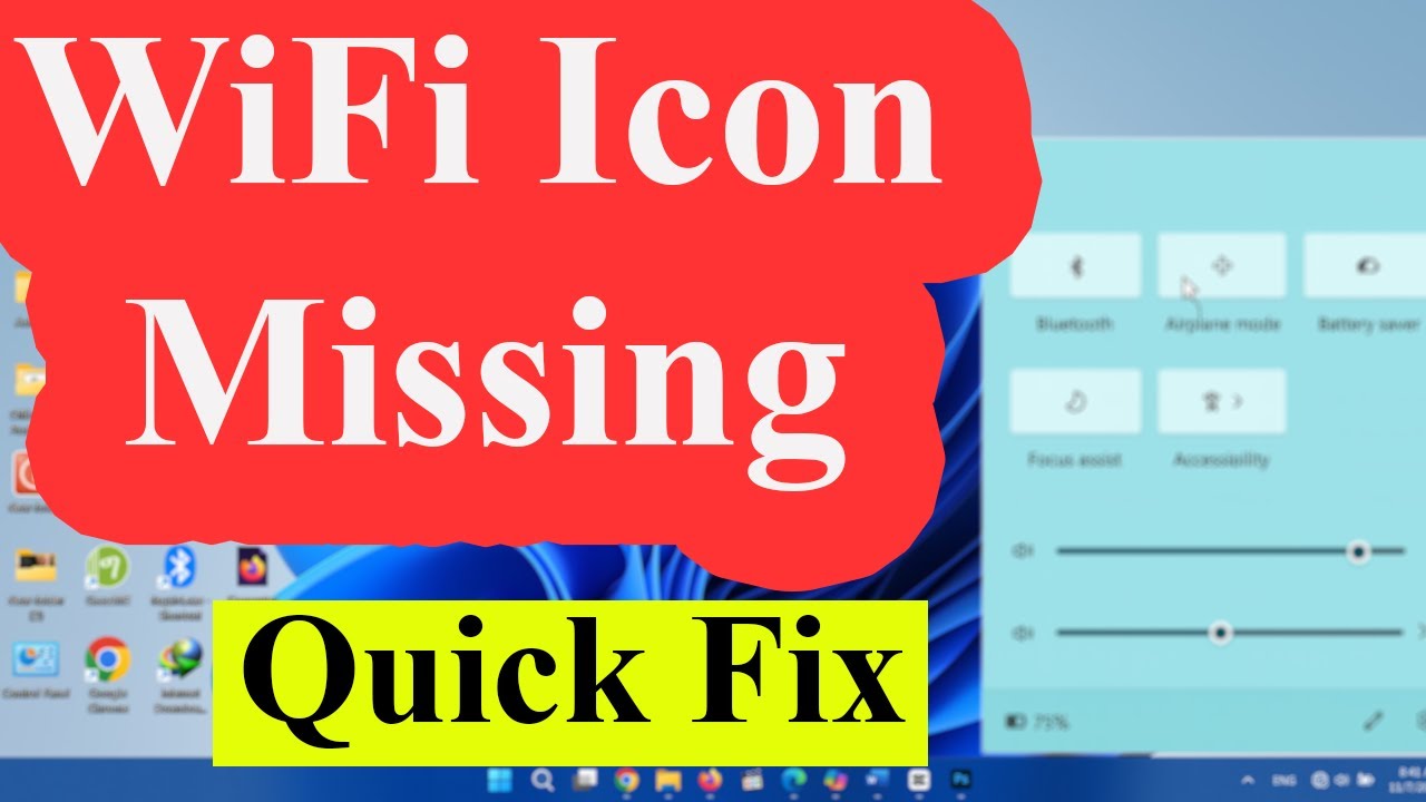 Fix WiFi Icon Not Showing on Windows 11 | How to Fix WiFi Not Working / Quick Fix