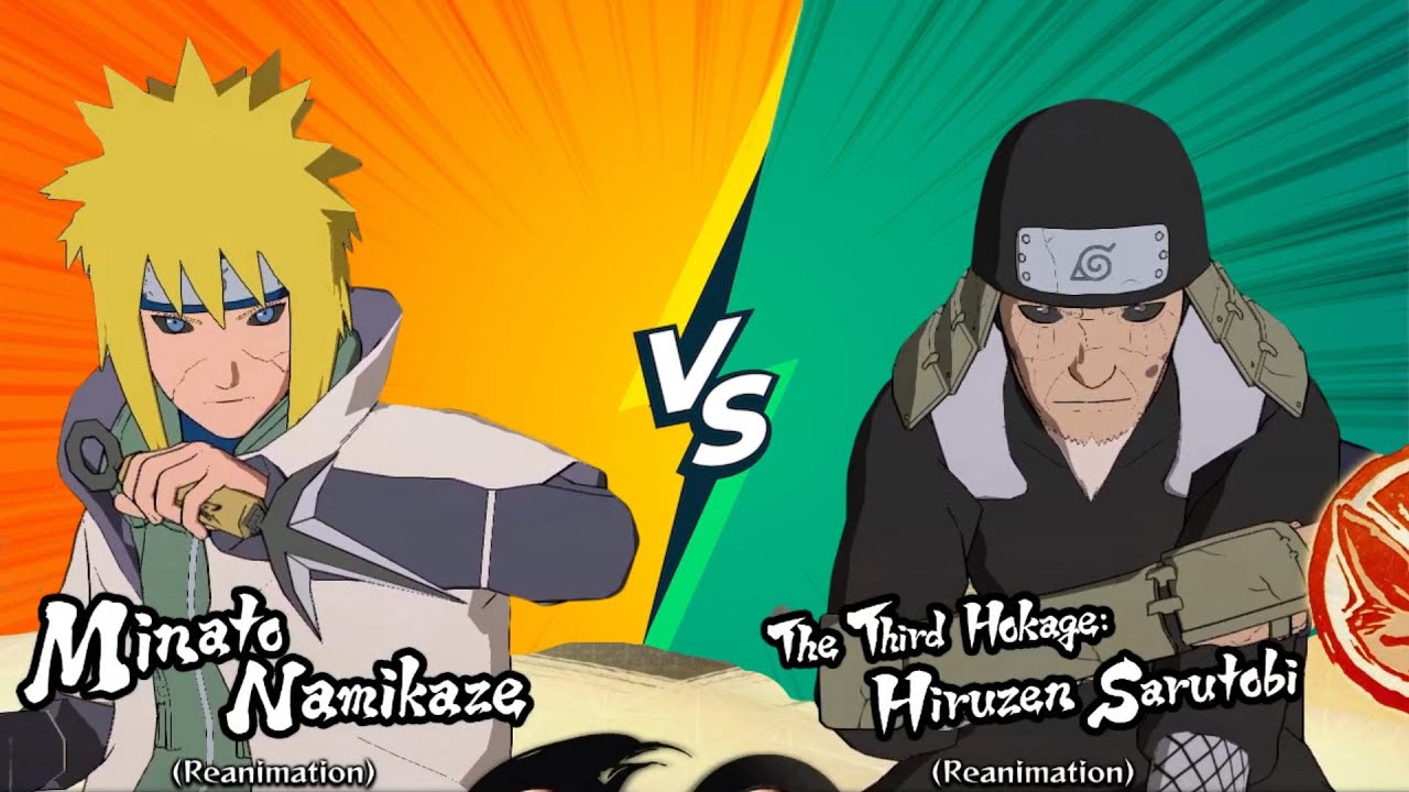 ᴴᴰ Minato Namikaze : 4th Hokage vs Hiruzen Sarutobi : 3rd Hokage