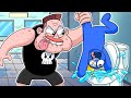 BLUE Escapa de La ESCUELA de BULLY en ROBLOX! Bully Obby Vs. Rainbow Friends Animación