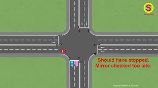 Crossroads with traffic lights and box junctions