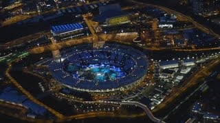 スタジアムで照明テスト　ロンドン五輪へ準備着々