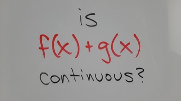 Is the addition of continuous functions continuous?