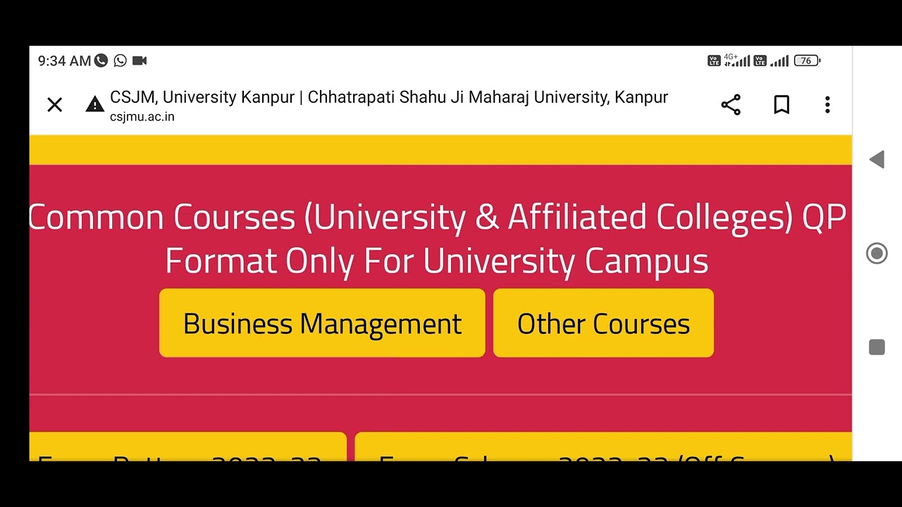 csjmu exam news, csjmu exam news today, kanpur university Question paper pattern