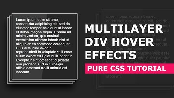 Multilayer Div Hover Effects Using Html And Css - CSS Hover Effect Tutorial