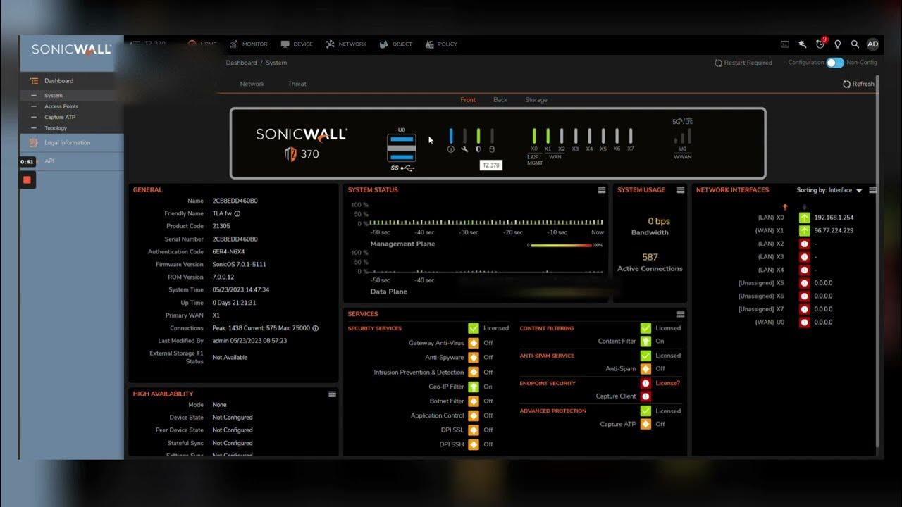 How to find pre shared network key in tz370 sonicwall firewall youtube
