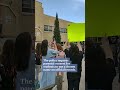 North Middle School students protest after school