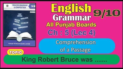 English Grammar 9TH/10th Chapter 5 ! COMPREHENSION (Passage 4 .... solved)
