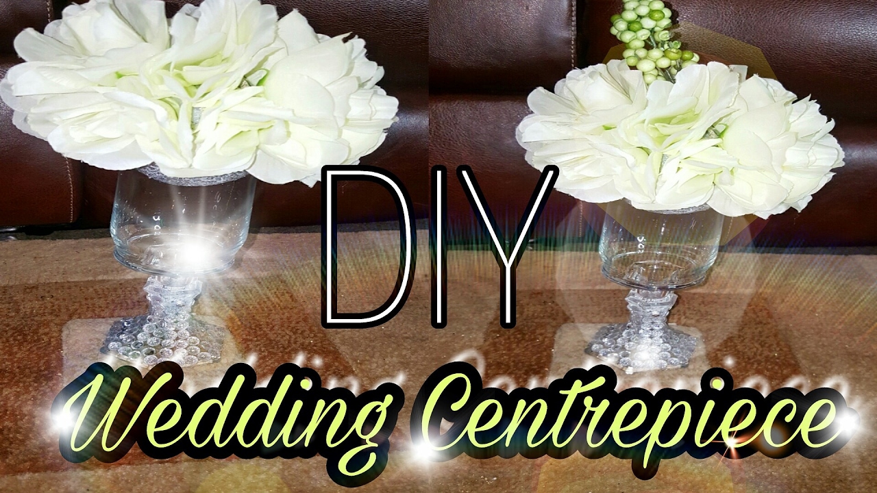 DIY DOLLAR TREE WEDDING BLING CENTREPIECE YouTube