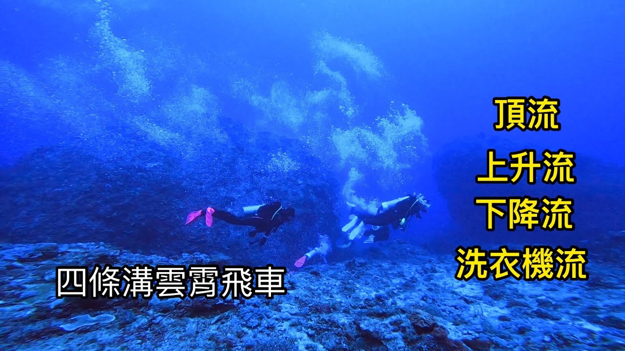 【水肺】頂流、上升流、下降流、洗衣機流