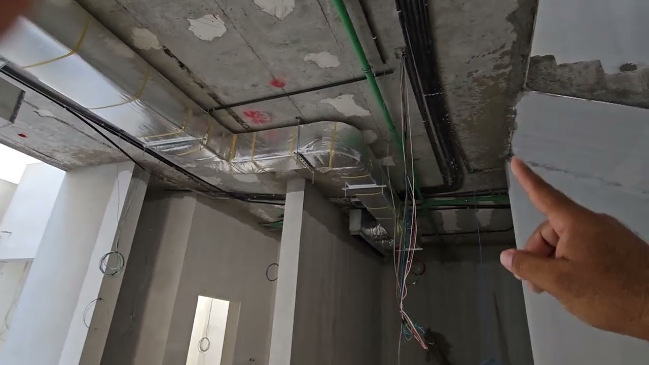 فكرة تمديد مواسير التغذية المعلقة لكل دور خط مستقل ٢ بوصة