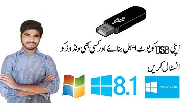 How To Make Bootable USB From ISO For Windows (7/8/8.1/10) in Urdu/Hindi