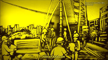 Tranh cát động kỷ niệm thành lập công ty INTEC | họa sĩ tranh cát Nguyễn Tiến