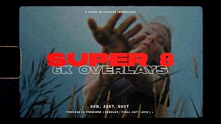 Super 8 Overlay Pack | Film Mattes, Grain, Dust, Burns (6K Resolution)