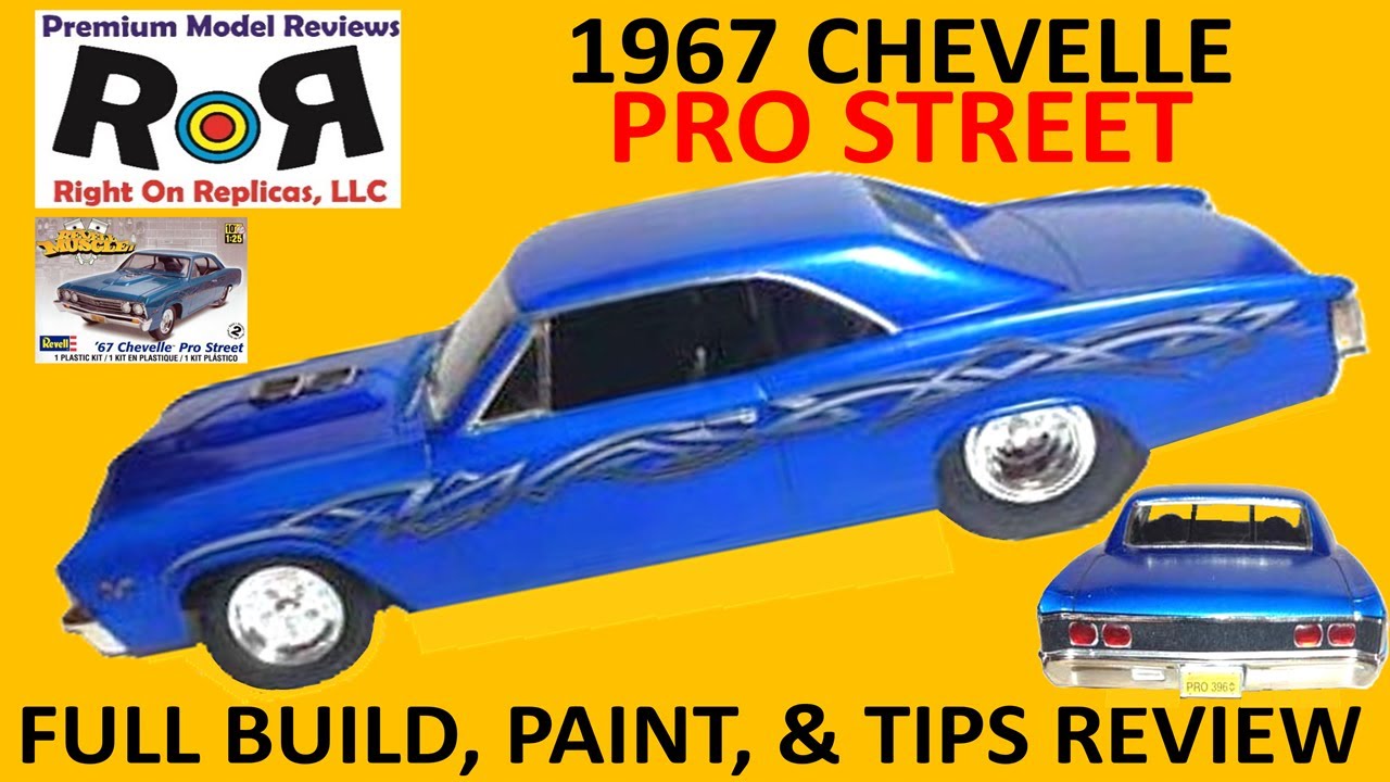 1967 Chevelle Pro Street 1:25 Scale Revell 4923 -Full Build and 