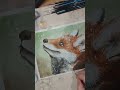 Fox Watercolor Timelapse | Satisfying Speed Painting &amp; Art Print #Shorts #relaxingart #watercolor