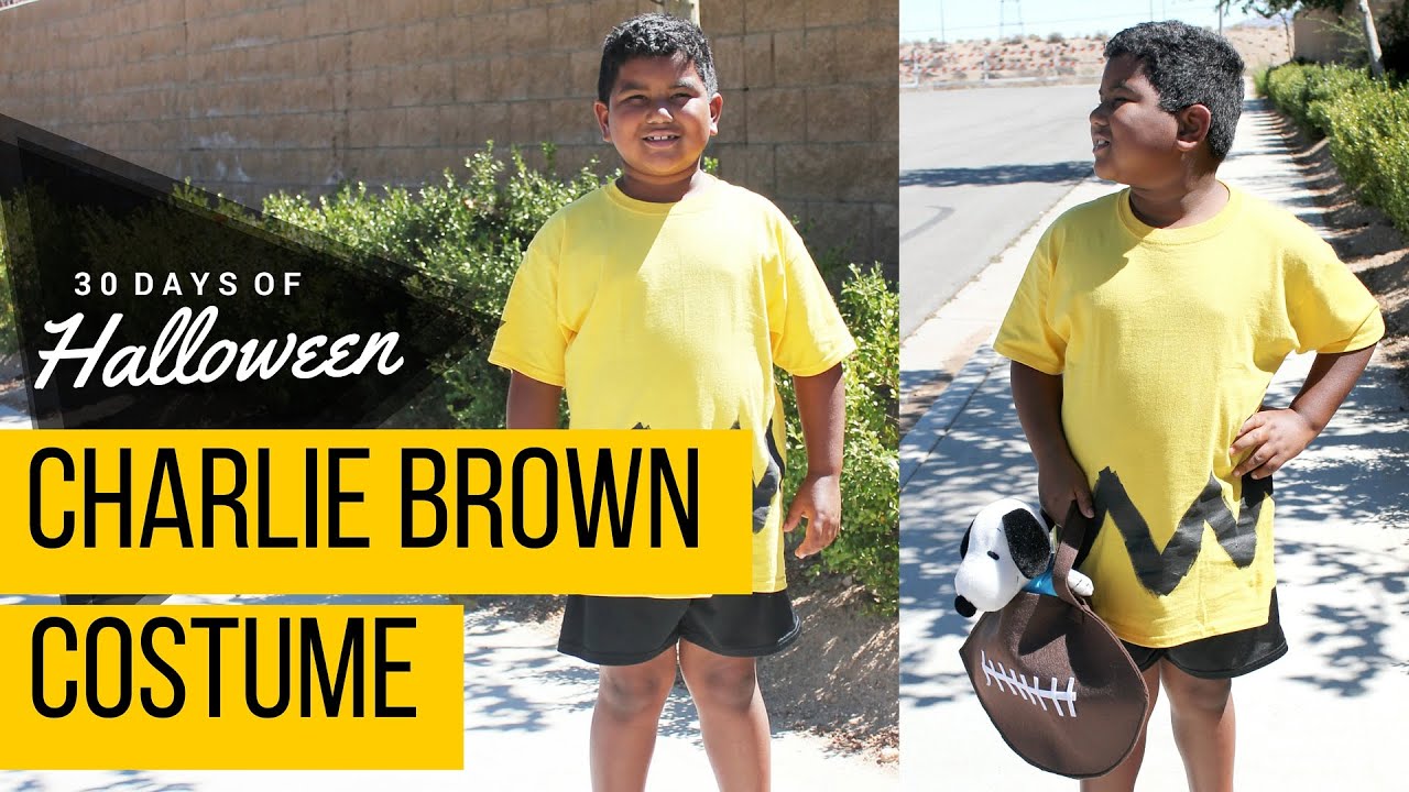 DIY Charlie Brown Costume - 10 minutes 10 dollars! #JPhalloween