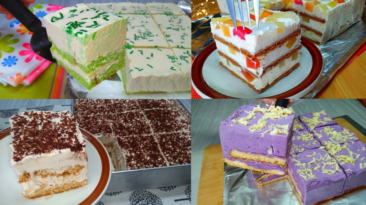 4  QUICK & EASY CHRISTMAS NO BAKE ICE CREAM CAKE DESSERT RECIPES