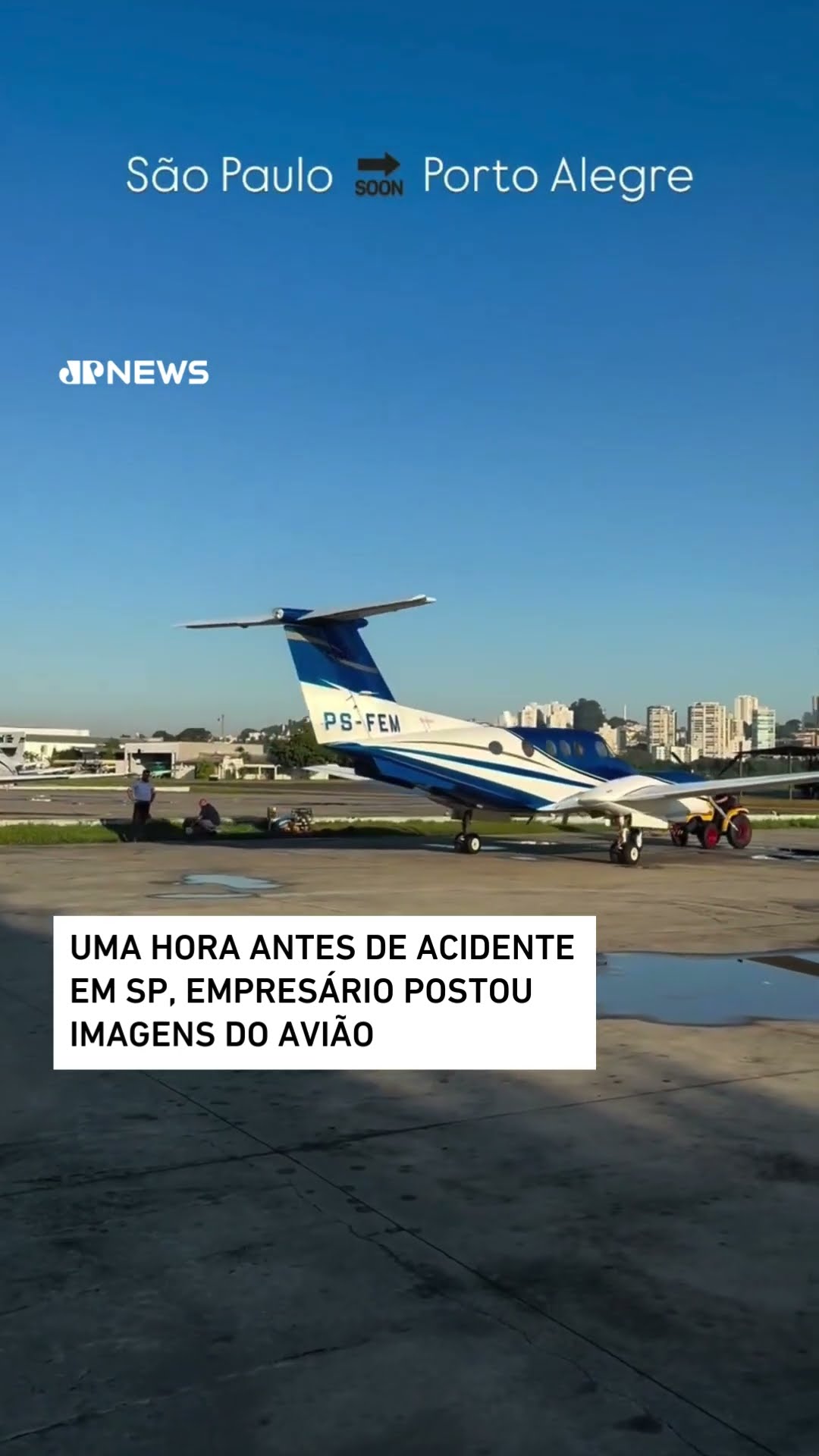 Uma hora antes de acidente em SP, empresário postou imagens do avião