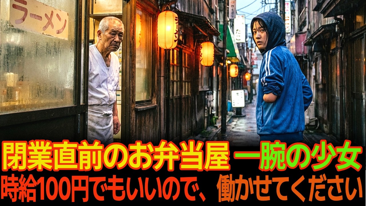 廃業寸前の弁当屋、片腕の少女が頭を下げた。「時給100円でいい、働かせてください」