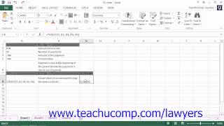Microsoft Excel 2013 Training for Lawyers: The Fv Function, Tutorial Lesson 40.2