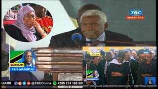 RAIS MSTAAFU MWINYI AWACHEKESHA SANA MSIBANI LEO KWENYE HOTUBA YAKE LEO MAZISHINI MSIKILIZE APA