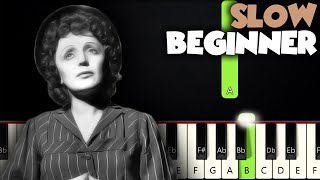 La Vie En Rose  Edith Piaf | SLOW BEGINNER PIANO TUTORIAL + SHEET MUSIC by Betacustic