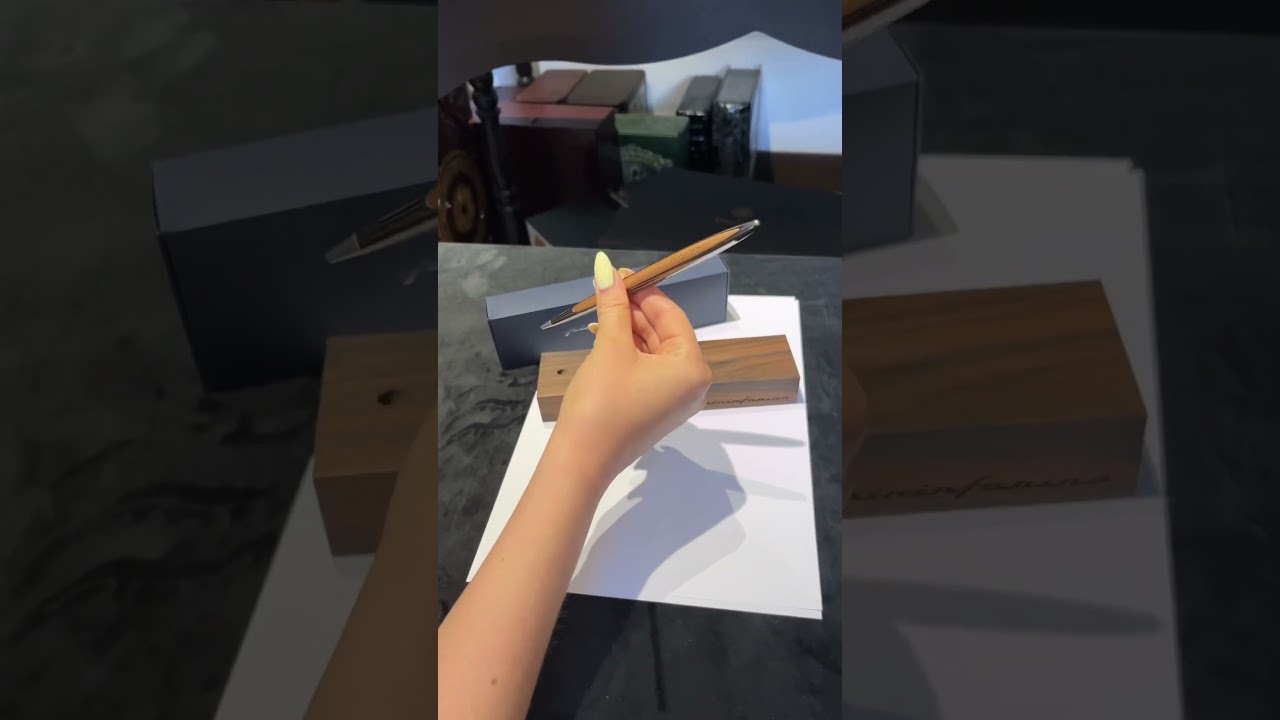 Вечный карандаш Cambiano Classic Black Glossy Walnut от Pininfarina