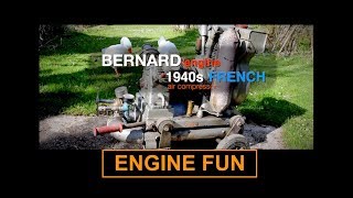 Engine Time - Running my 1940s gas (petrol) powered compressor.  Prof Simon.