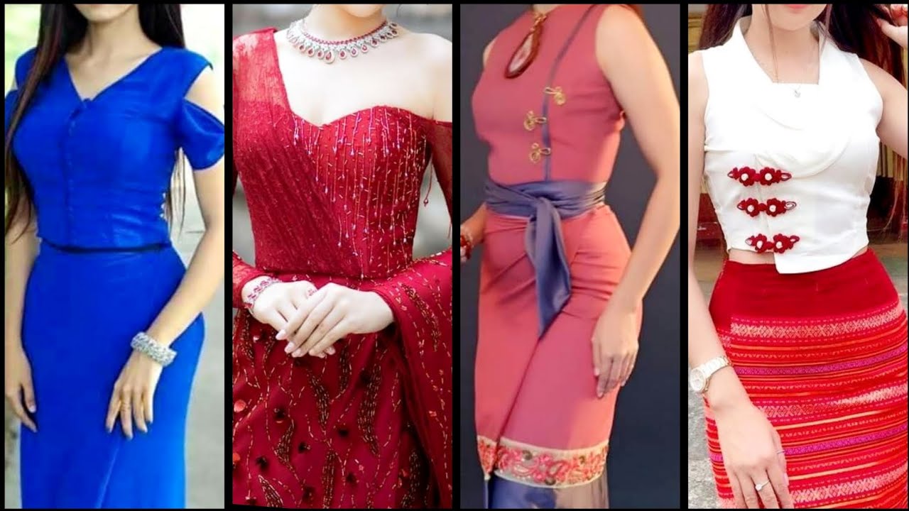 So gorgeous and very beautiful outfits of Myanmar and burmese looks really really elegant part 2