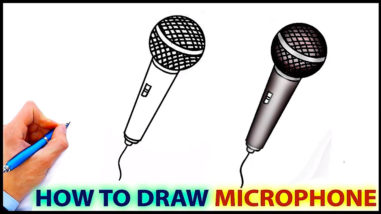 Microphone Drawing Steps