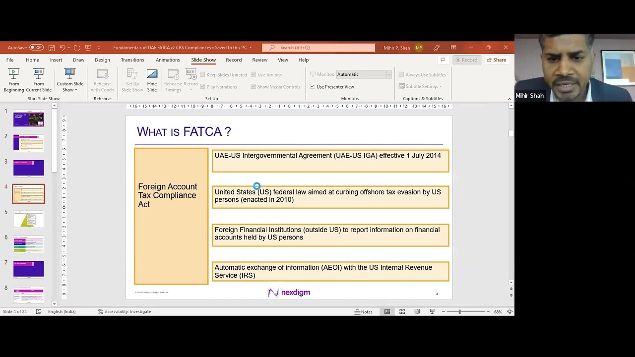 Fundamentals of UAE's FATCA/CRS Compliances - YouTube