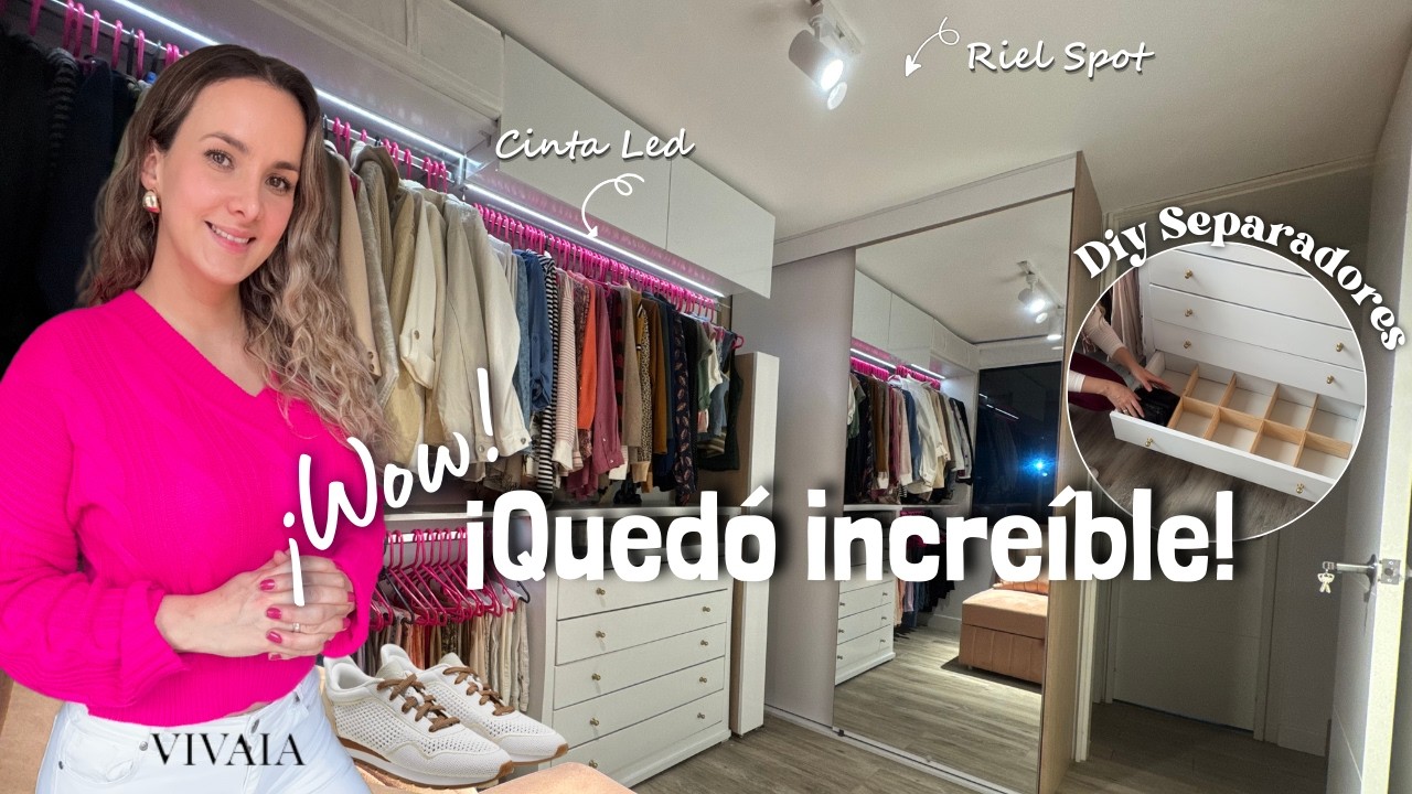 Mi CLOSET ¡Sigue Cambiando! ✨Ideas *Pinterest* de Orden,Iluminación & Organizadores a Medida