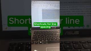 Shortcuts for line spacing