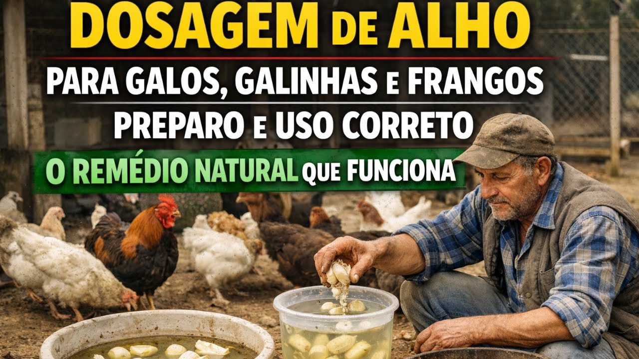 Dosagem de alho para galos, galinhas e frangos  Preparos, usos, remédio natural