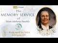 Memory Service  of Sr. Anthony Baechle: 4/24/24