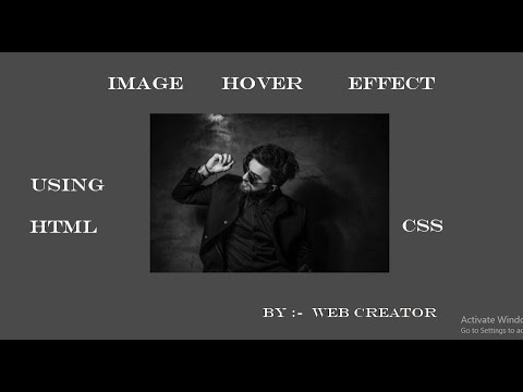 Image Hover Effect Using HTML & CSS | Web Creators - YouTube