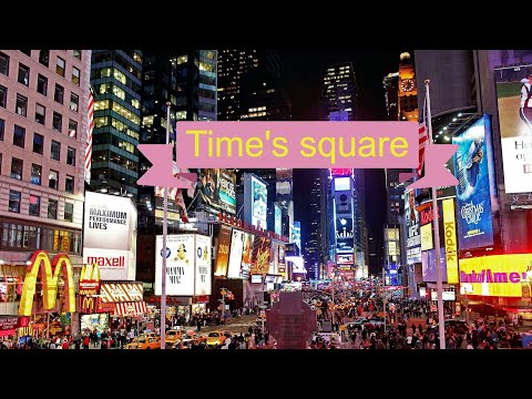 Вечер на главной площади Нью-Йорка. Times square