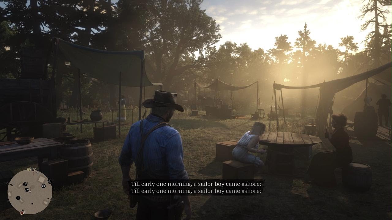 Red Dead Redemption 2 - Miss Grimshaw and Karen singing - YouTube